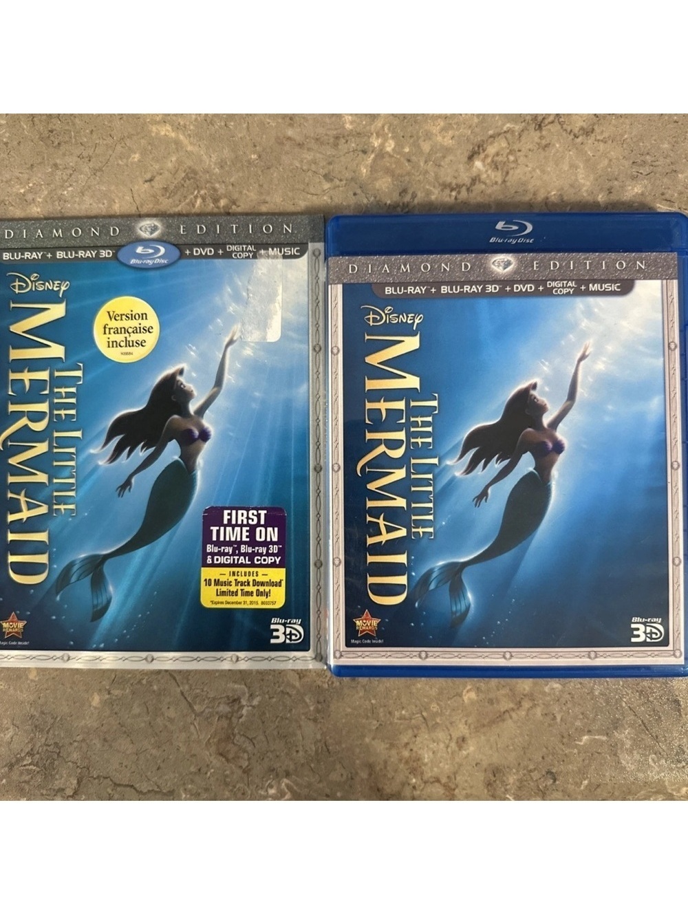 Disney The Little Mermaid Diamond Edition Blu-ray 3D Set - Blue and Gold